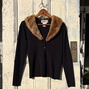 Joseph A Black sweater Small Removable Faux Collar